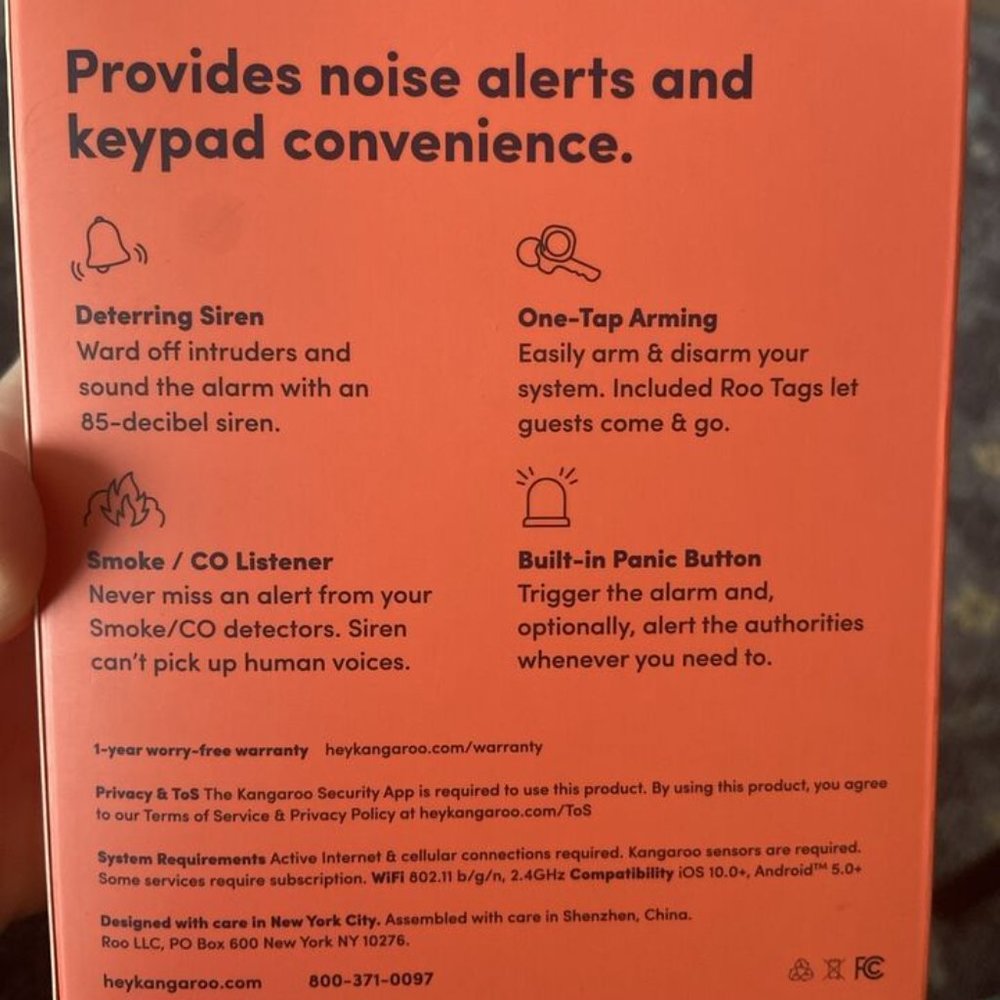 Brand New Kangaroo A0003 Siren and Keypad Home Security Accessory (White) - Picture 3 of 6